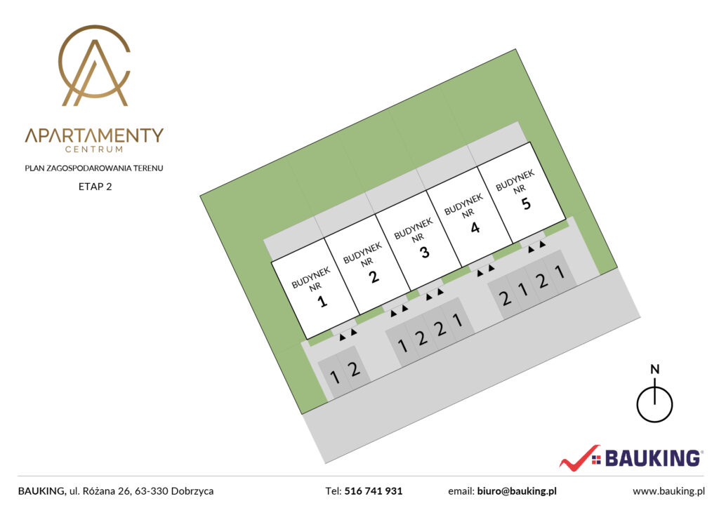 inwestycja mieszkań w dobrzycy - plan zagospodarowania 